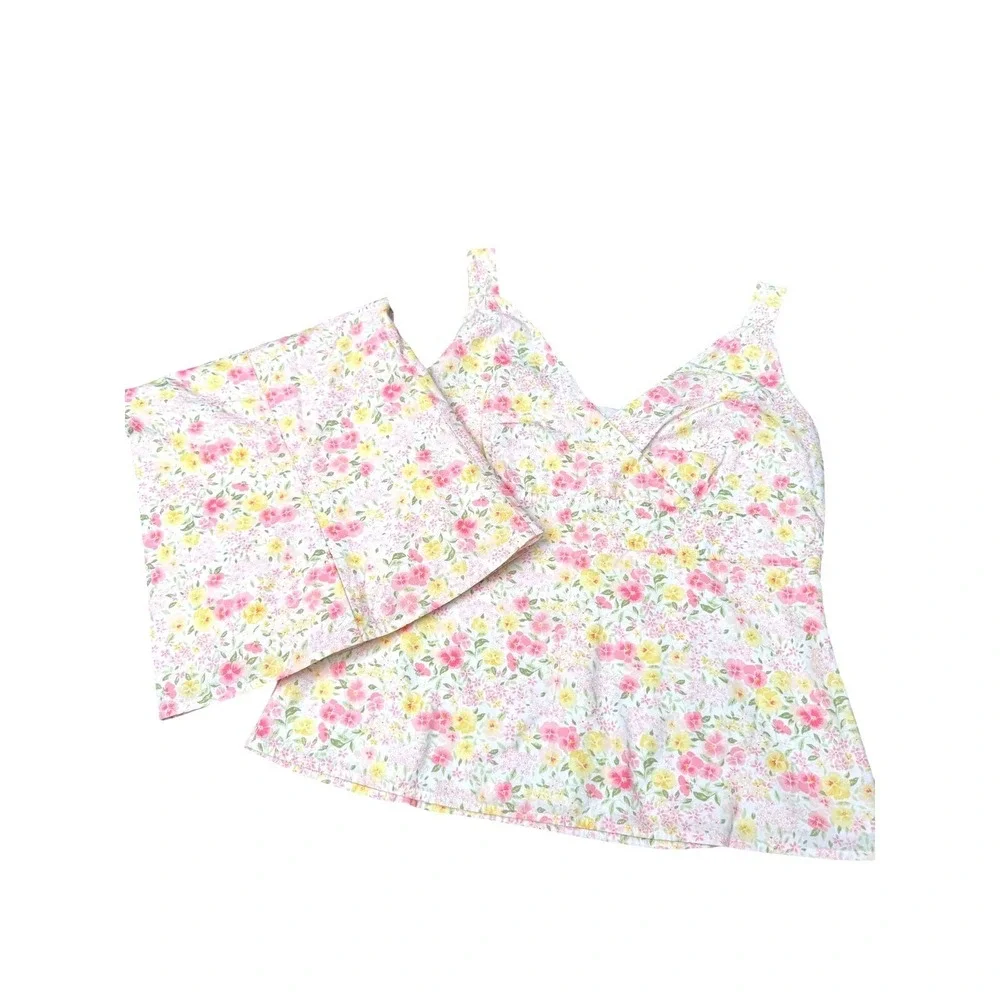 Gymboree Floral Two Piece Set Skirt and Top Pink‎ Yellow Size 10 Girls Summer